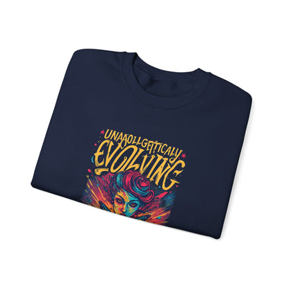 Evolving Butterfly Crewneck Sweatshirt — "Unafraid, Authentically Evolving" Inspirational Pullover