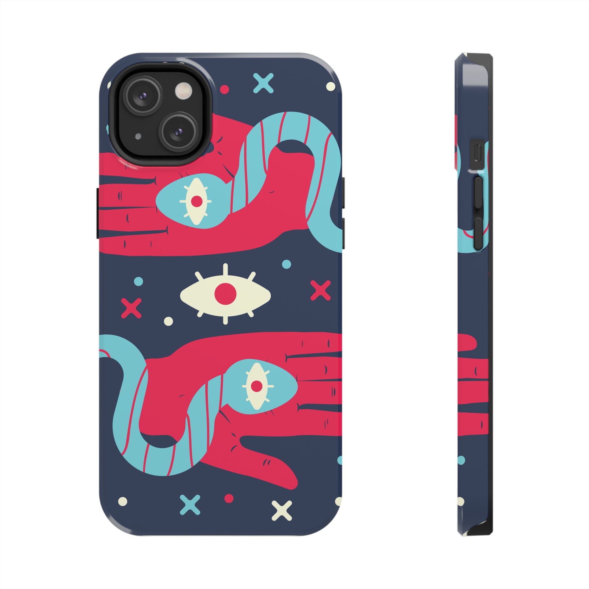 Vibrant Tough Phone Cases with Unique Eye Design, Durable Phone Cover, Trendy Accessories, Gift for Art Lovers, Unique Phone Protector