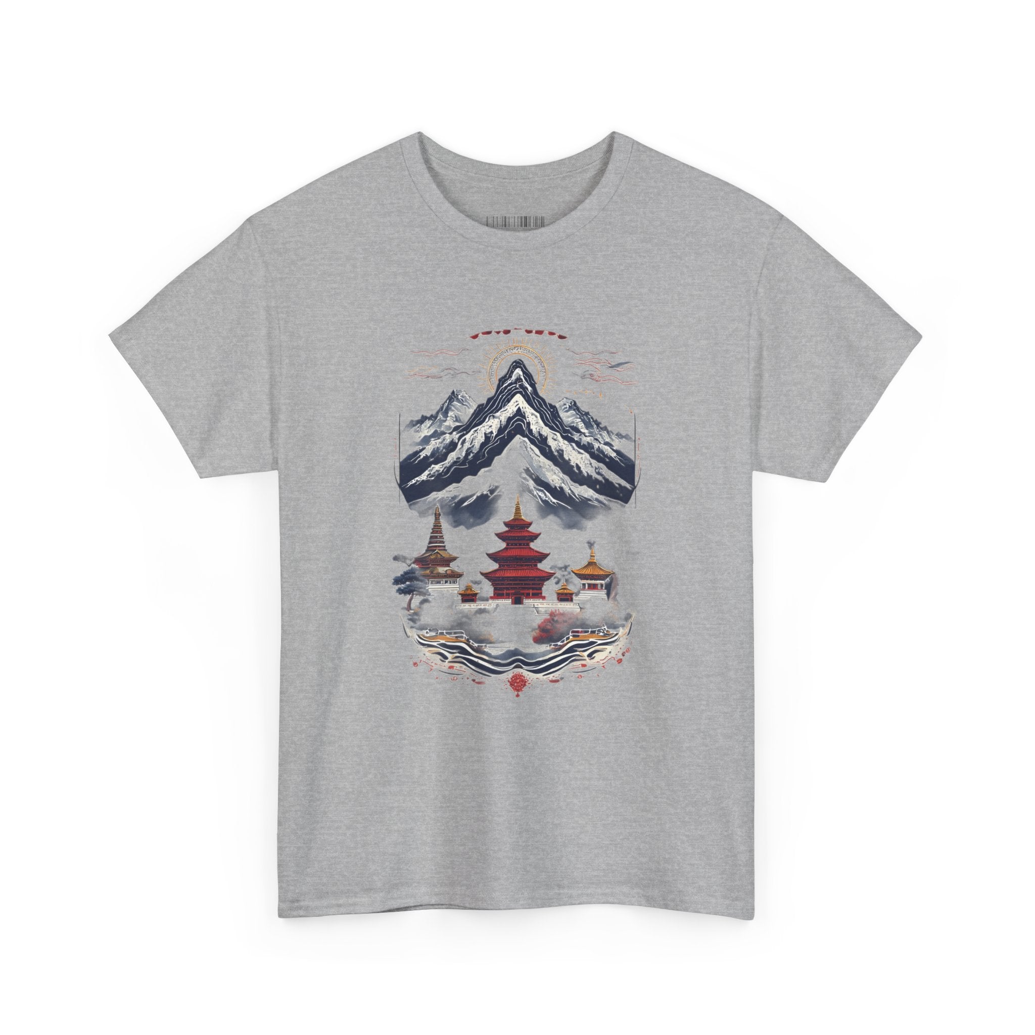 Japanese Mountain Pagoda T-Shirt — Zen Temple Landscape Tee