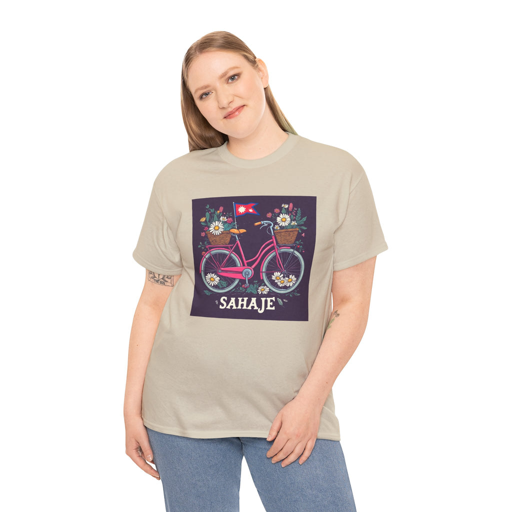 Sahaje Floral Bicycle T‑Shirt