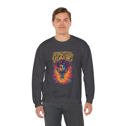 Evolving Butterfly Crewneck Sweatshirt — "Unafraid, Authentically Evolving" Inspirational Pullover