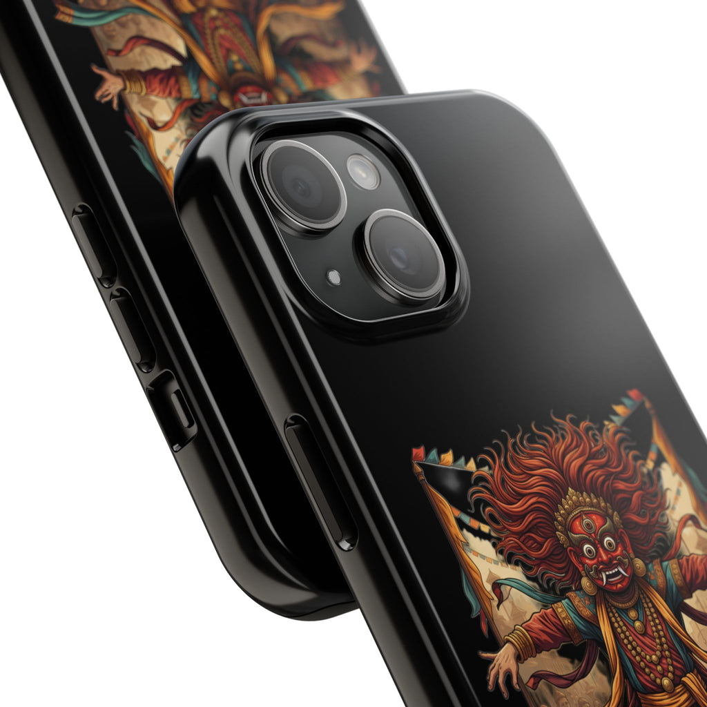 Tibetan Demon Dance Tough Phone Case — Bold Mythic Protective Cover