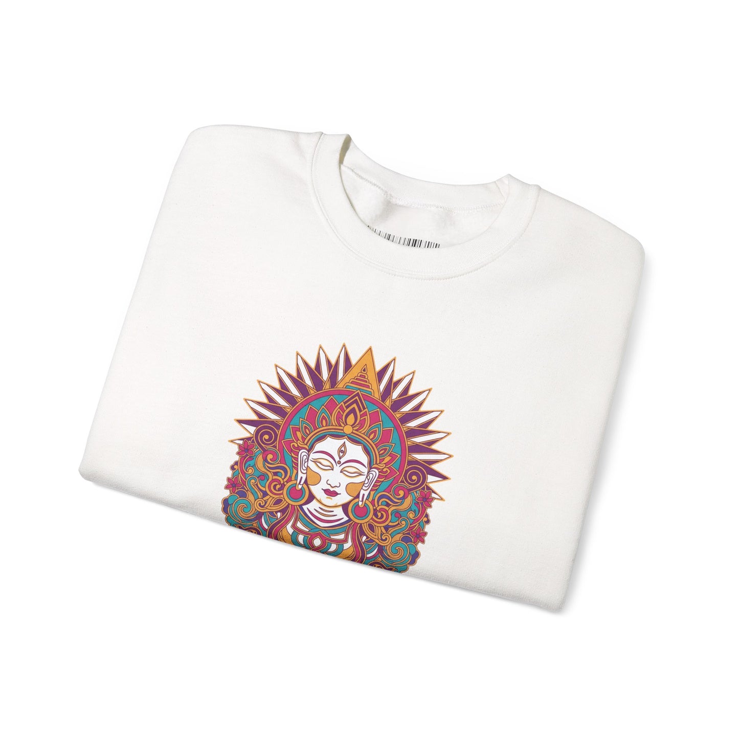 Crewneck Sweatshirt — Colorful Mandala Goddess Graphic