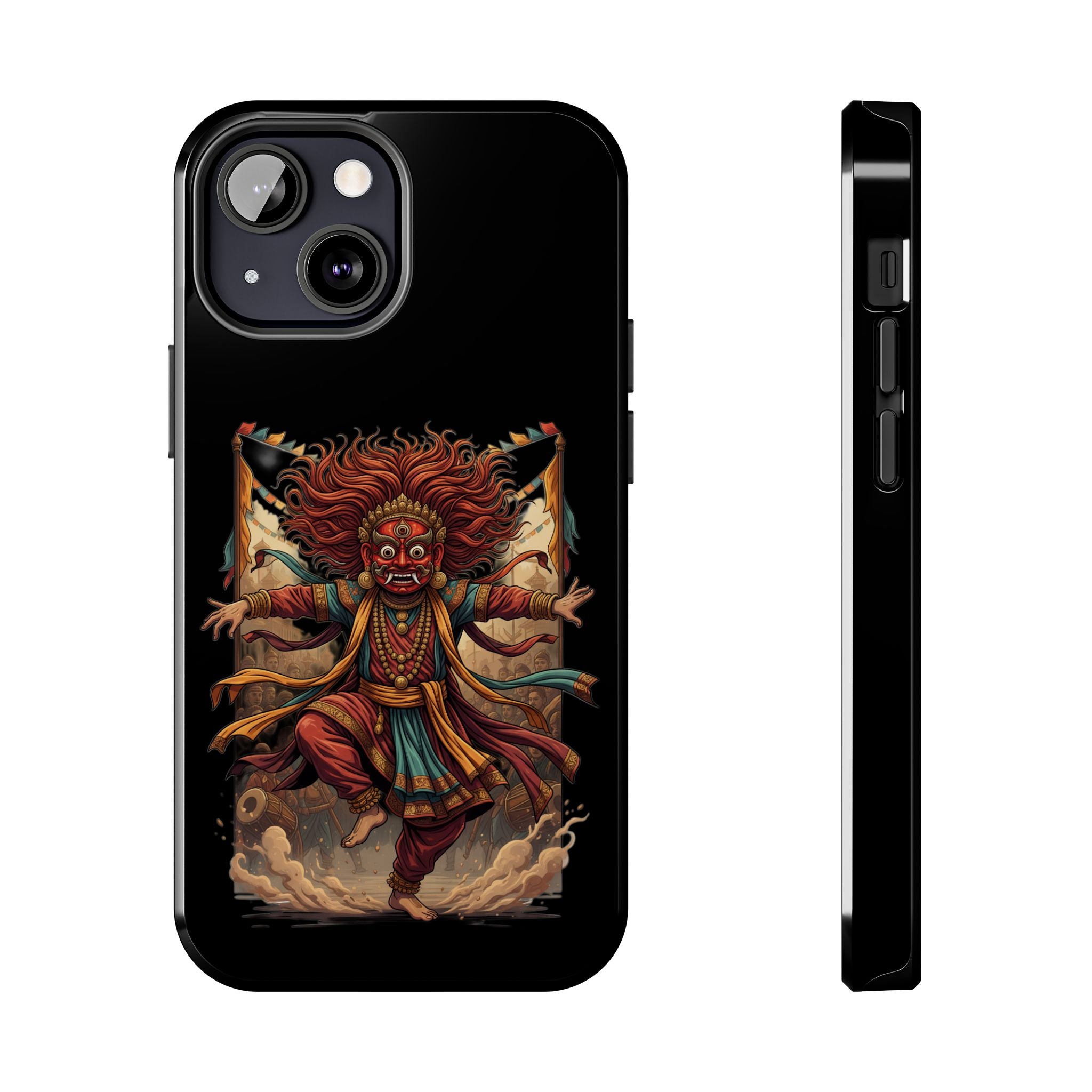 Tibetan Demon Dance Tough Phone Case — Bold Mythic Protective Cover