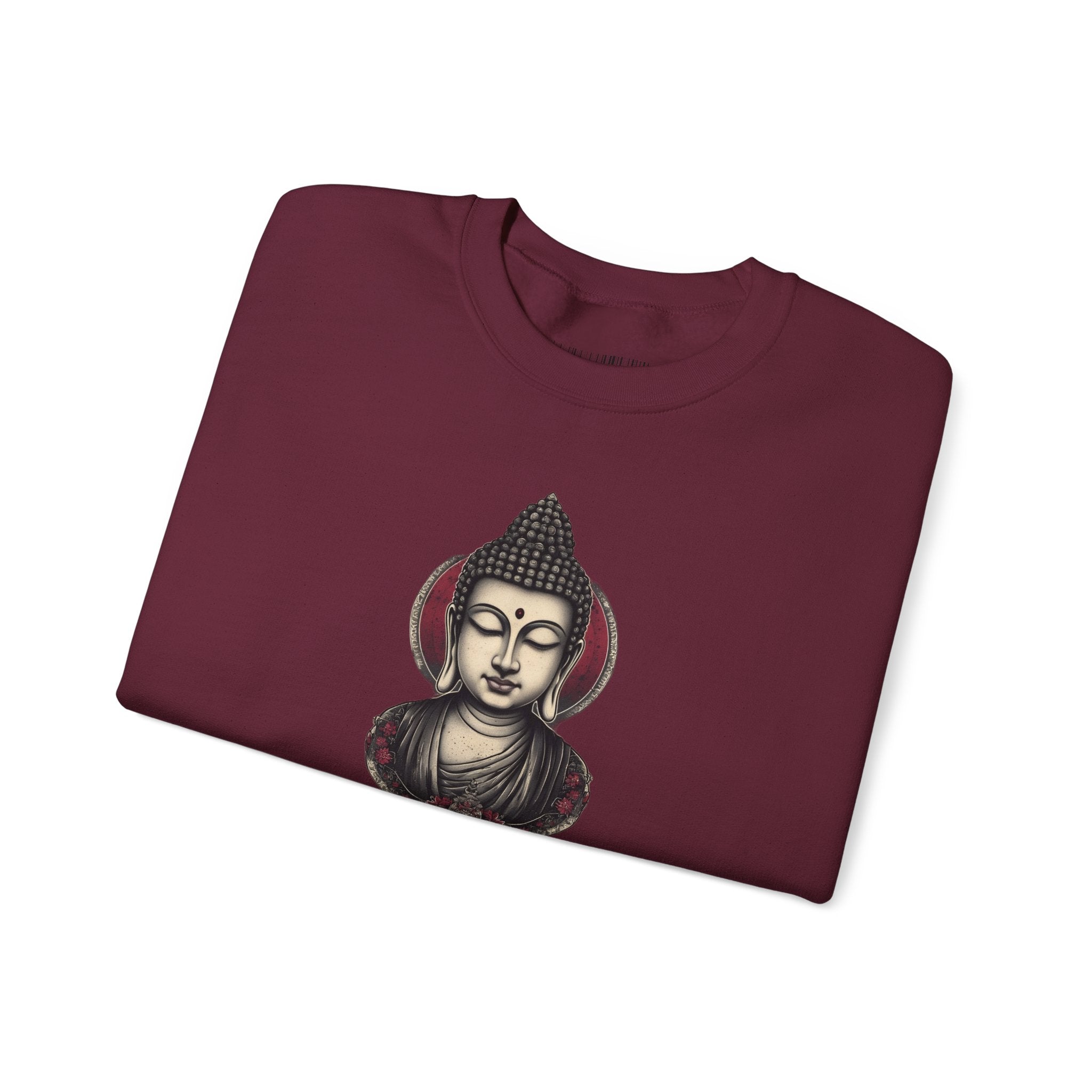Buddha Lotus Crewneck Sweatshirt — Tranquil Meditation Graphic