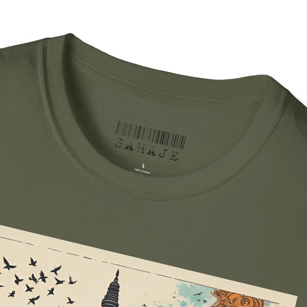Kathmandu Vintage Travel T-Shirt – Retro Nepal Skyline Graphic Tee, Cultural Tourism Design