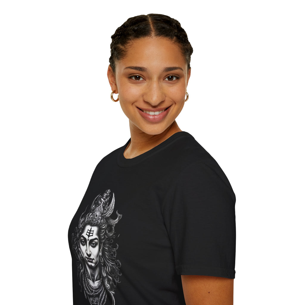 Shiva Portrait T-Shirt – Detailed Hindu Deity Graphic Tee