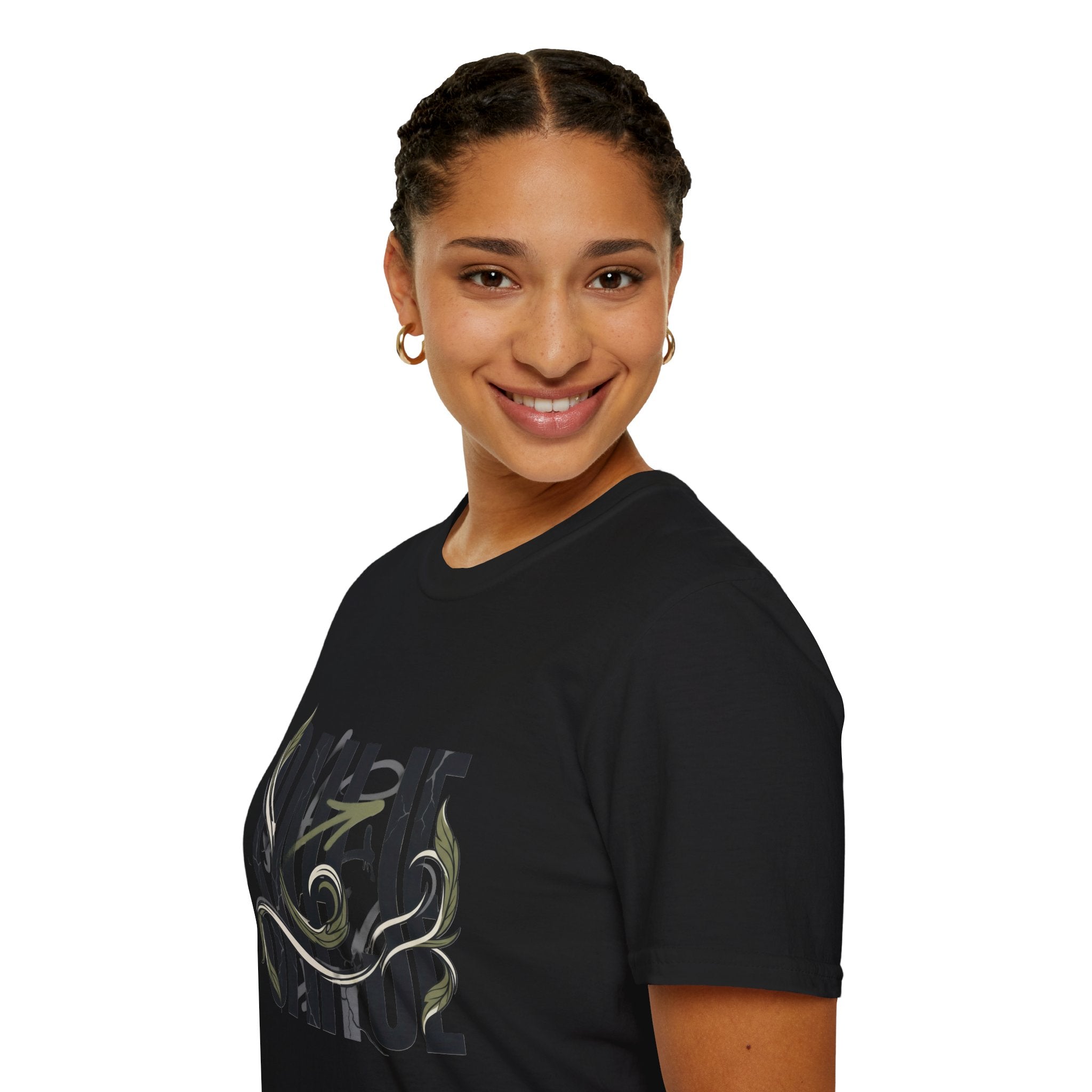 Saurus Graphic T-Shirt — Retro Block Lettering with Snake Illustration