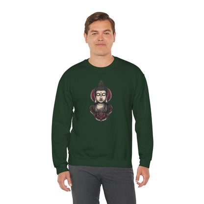 Buddha Lotus Crewneck Sweatshirt — Tranquil Meditation Graphic