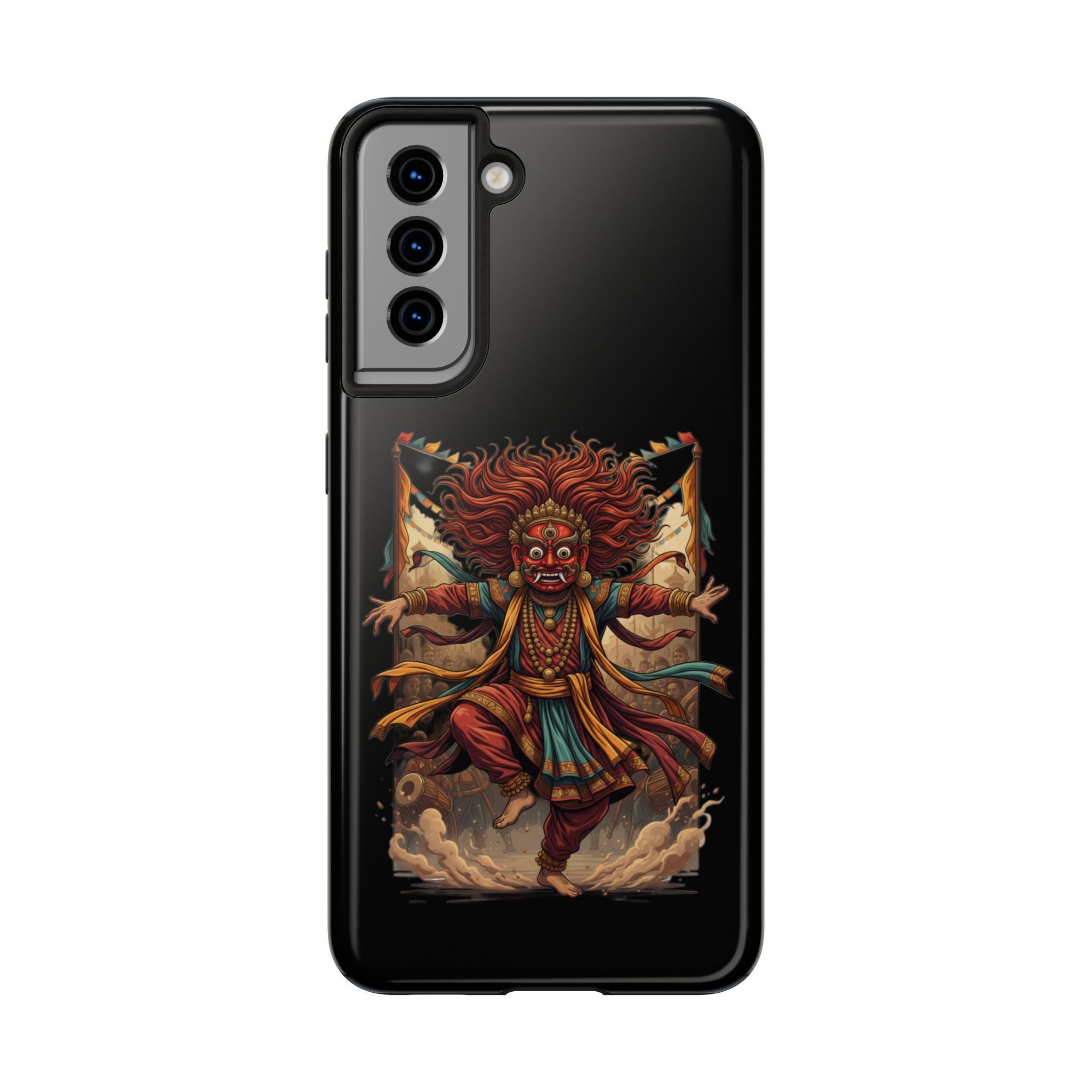Tibetan Demon Dance Tough Phone Case — Bold Mythic Protective Cover