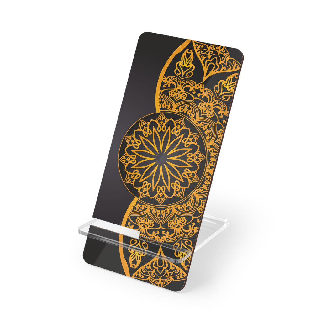 Elegant Smartphone Display Stand, Mobile Holder, Mandala Design Stand, Desk Organizer, Gift for Her, Home Office Decor