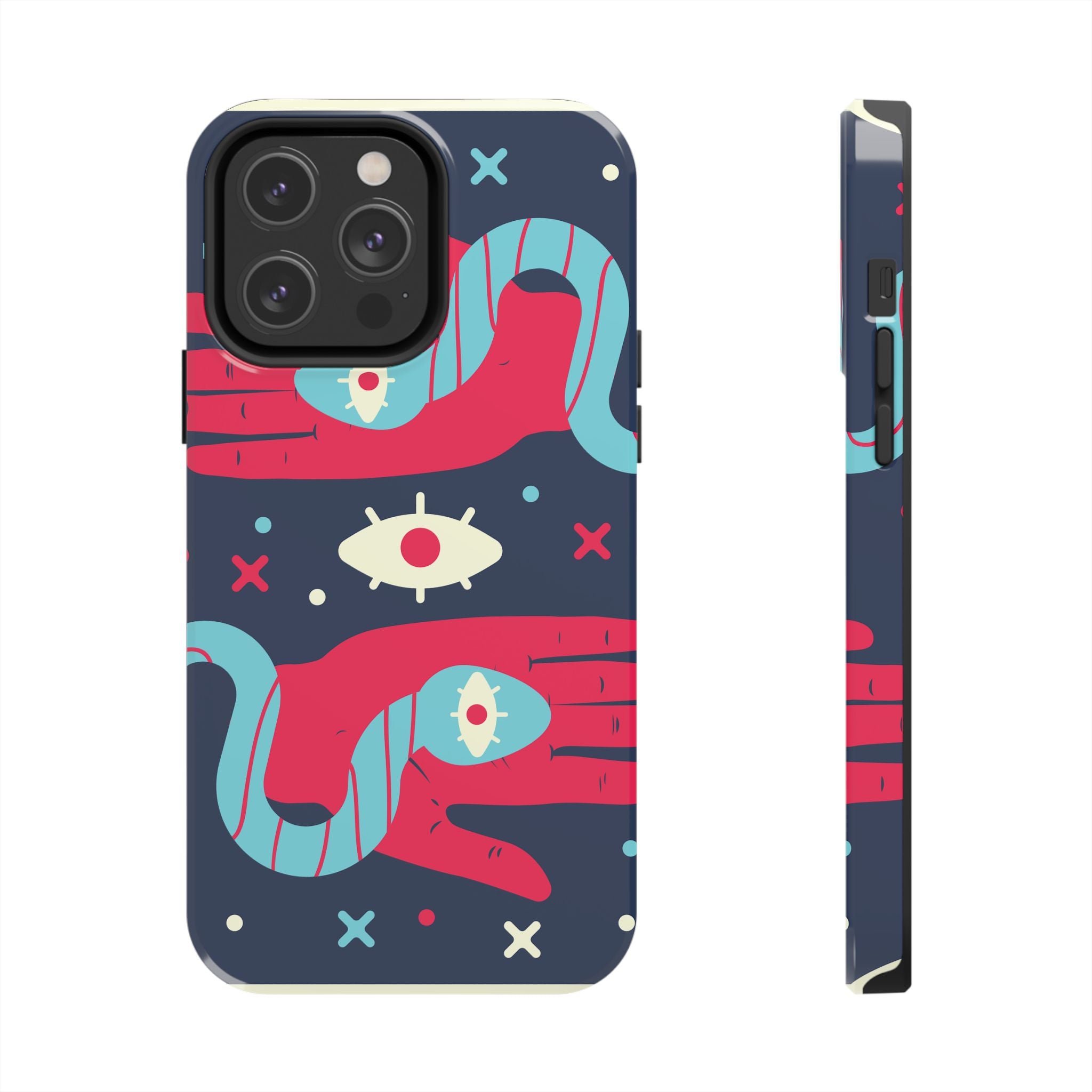 Vibrant Tough Phone Cases with Unique Eye Design, Durable Phone Cover, Trendy Accessories, Gift for Art Lovers, Unique Phone Protector