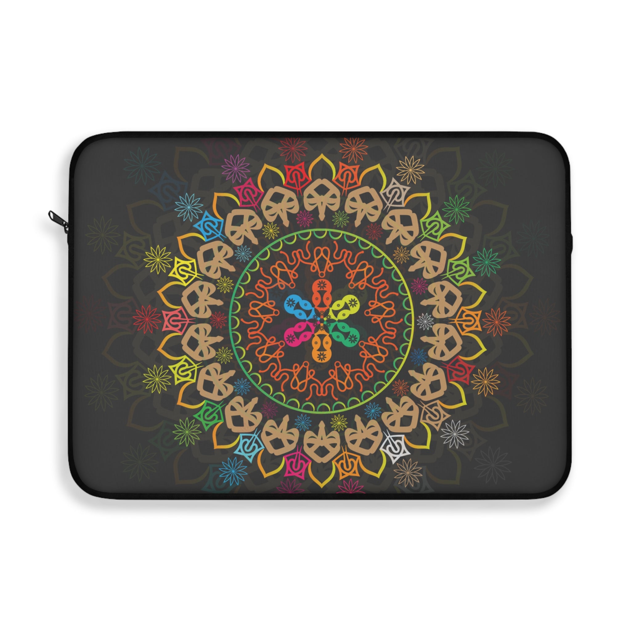 Colorful Mandala Laptop Sleeve | Bohemian Tech Accessory, Travel Gift, Geek Chic, Personalized Computer Case, Eco-Friendly Style