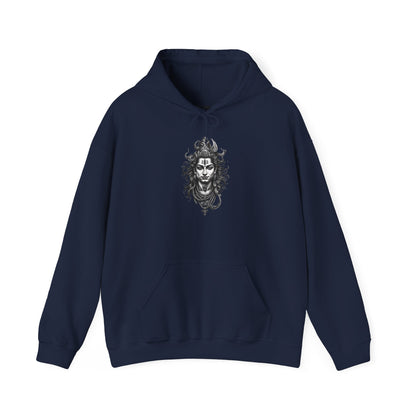 Skull Viking Hoodie — Norse Warrior Graphic Hooded Sweatshirt