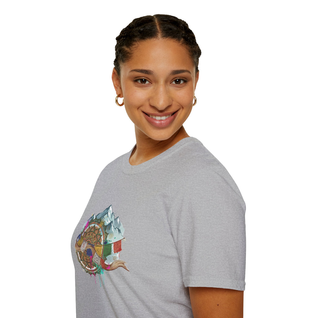 Adventure Turtle Graphic T-Shirt — Mountain Shell Nature Art Tee