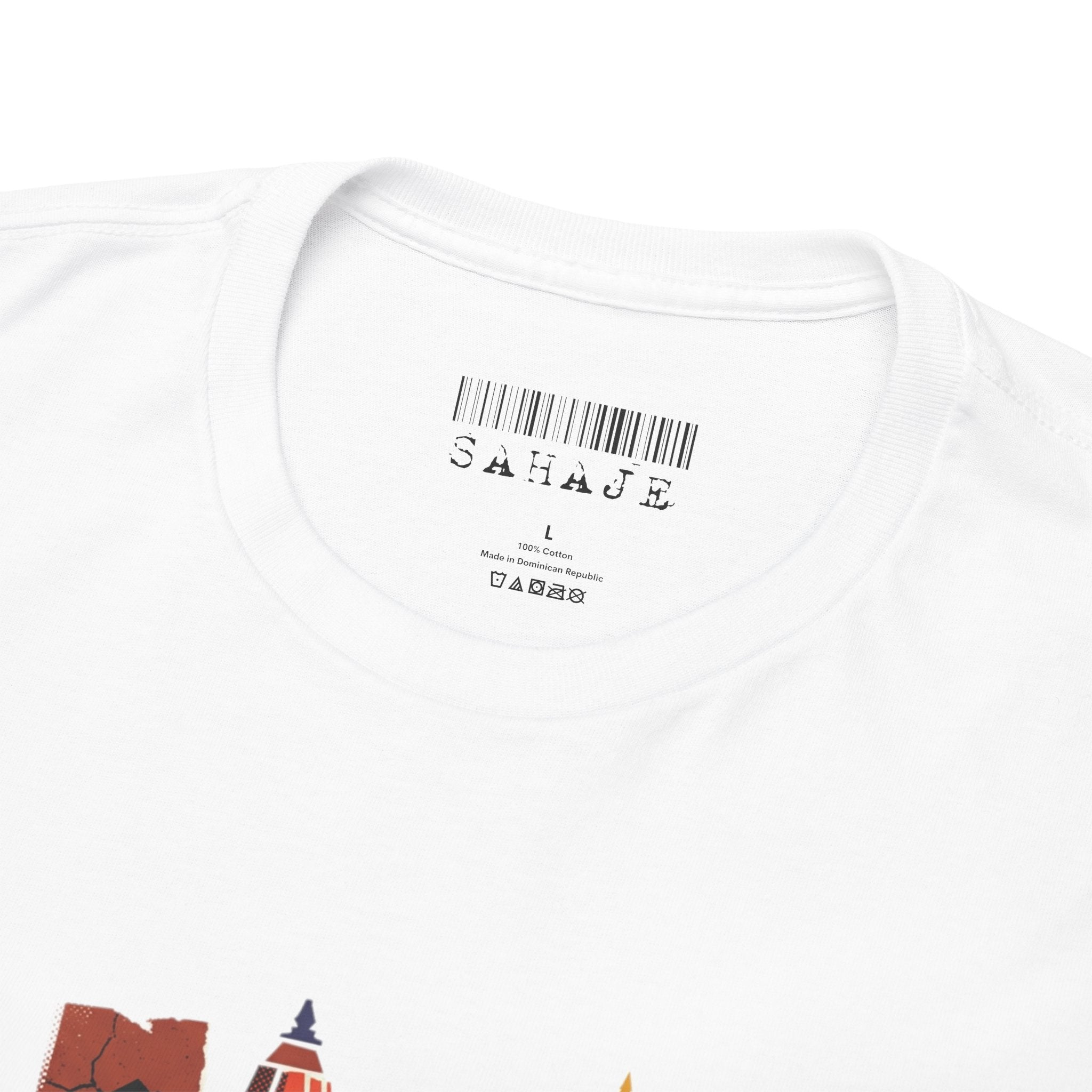 Cityscape Abstract Tee — Colorful Urban Architecture Graphic T‑Shirt