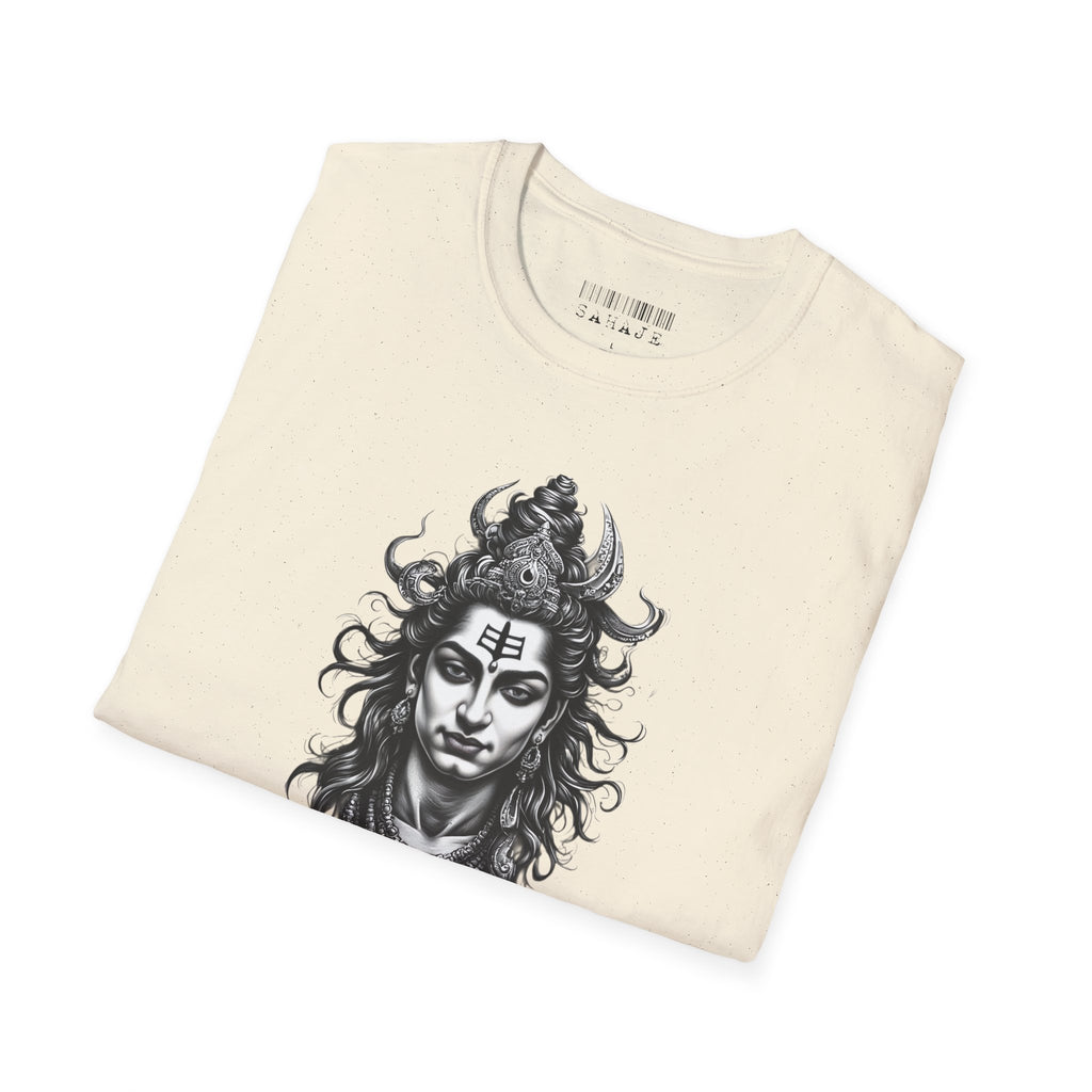 Shiva Portrait T‑Shirt — Hindu Deity Graphic Tee (Meditation, Yoga & Spiritual Wear)