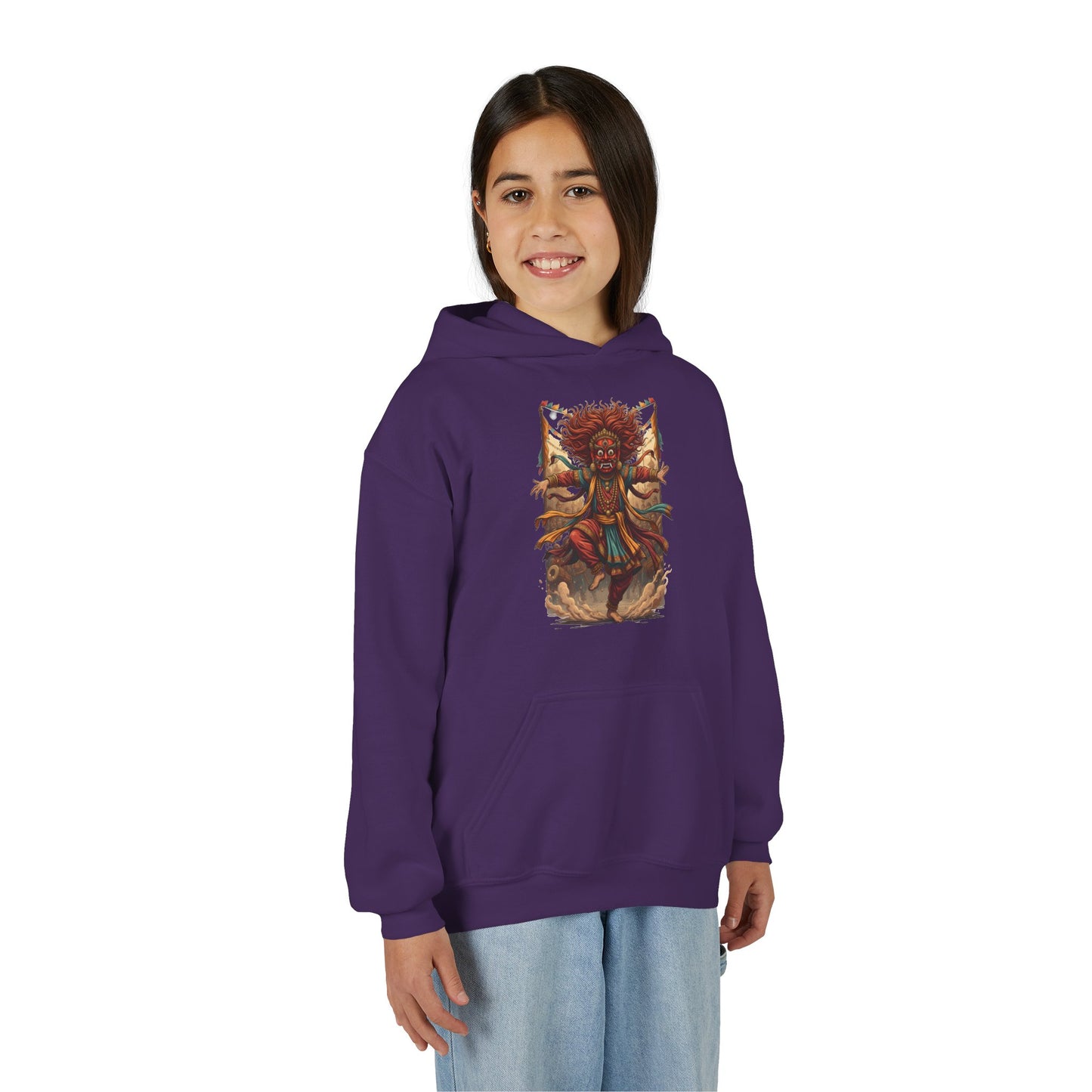Youth Hoodie — Tribal Sun Dancer Graphic Kids Sweatshirt