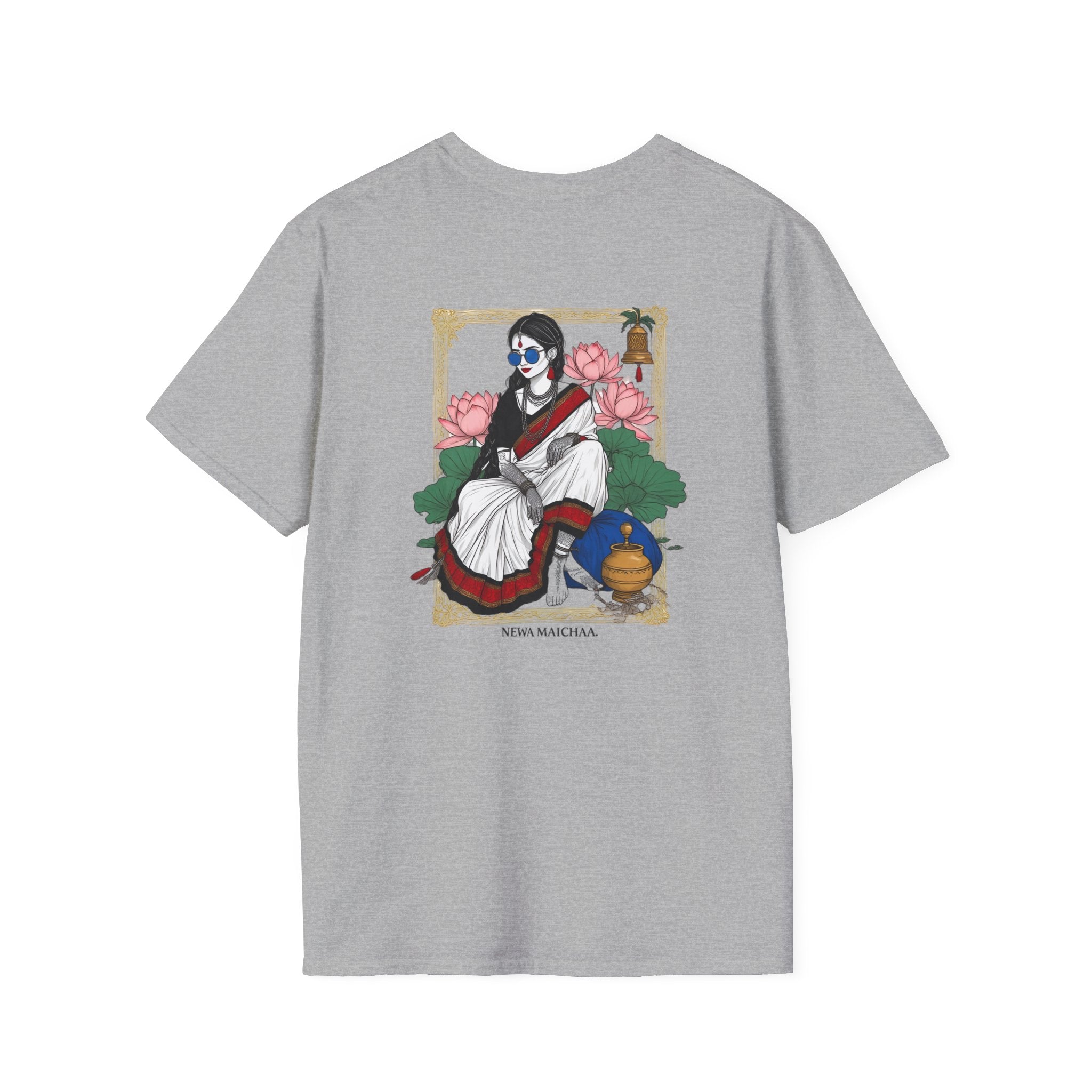 Newari Girl Traditional Dress T-Shirt – Newa Maicha Cultural Pride Graphic Tee, Nepali Heritage Design