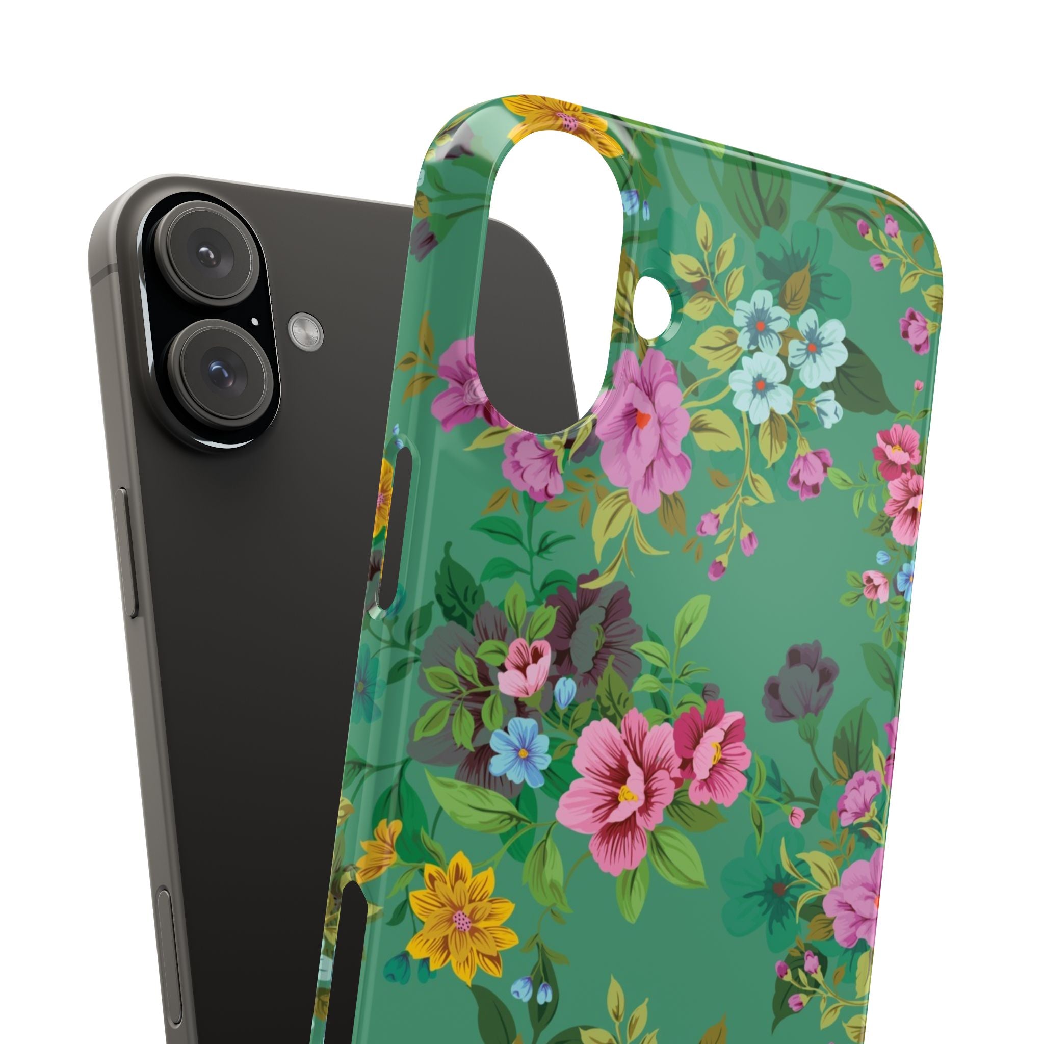 Floral Slim Phone Case - Cute Botanical Design, Gift for Spring, Nature Lovers, Customizable Phone Cover, Trendy Accessories, Flower Power