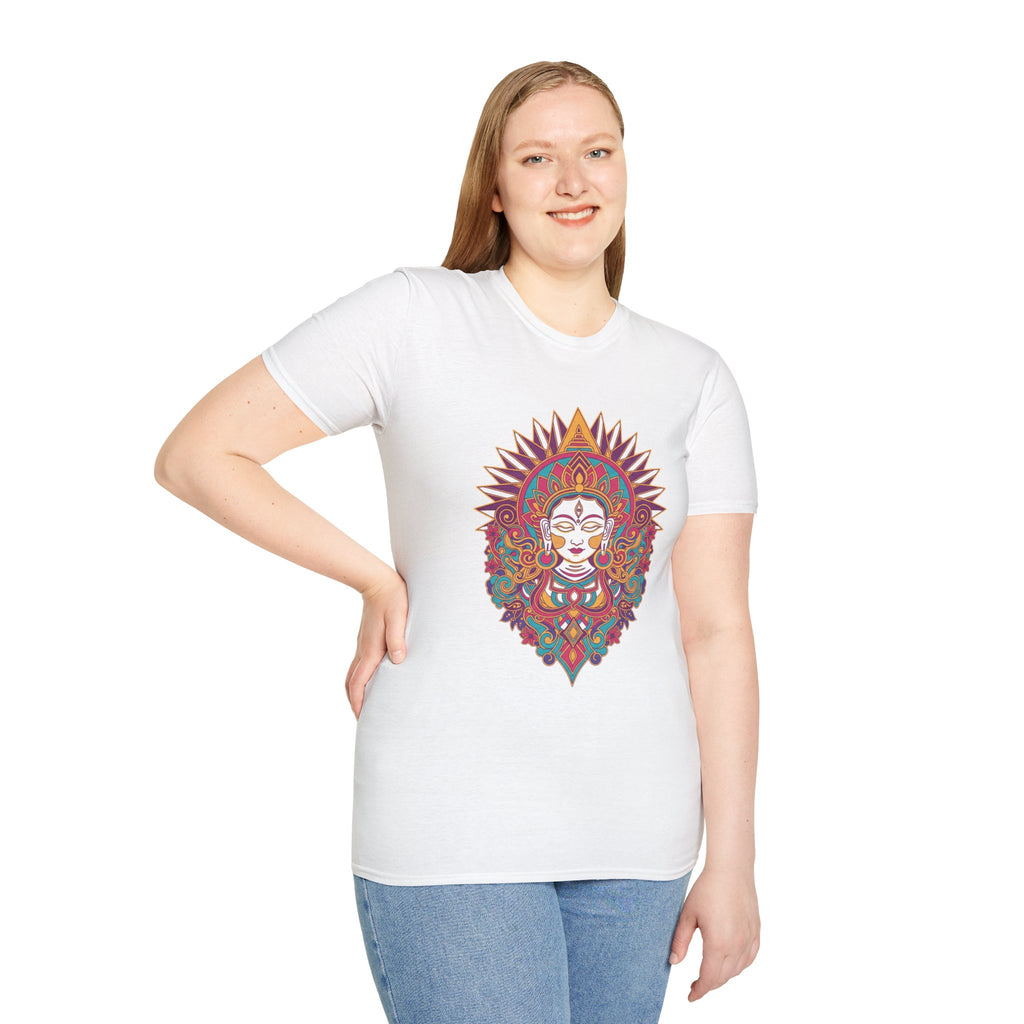 Mandala Goddess T-Shirt — Colorful Floral Spiritual Tee