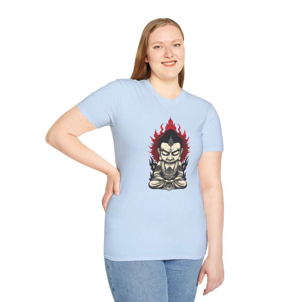 Buddha Flame T-Shirt — Meditative Buddha Graphic Tee