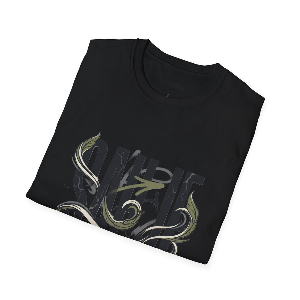Saurus Graphic T-Shirt — Retro Block Lettering with Snake Illustration