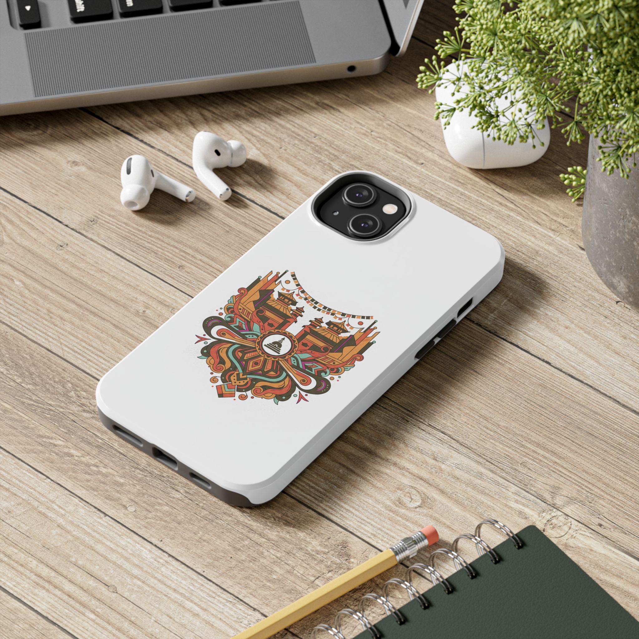 Tough Phone Case — Vintage Temple Mandala Design