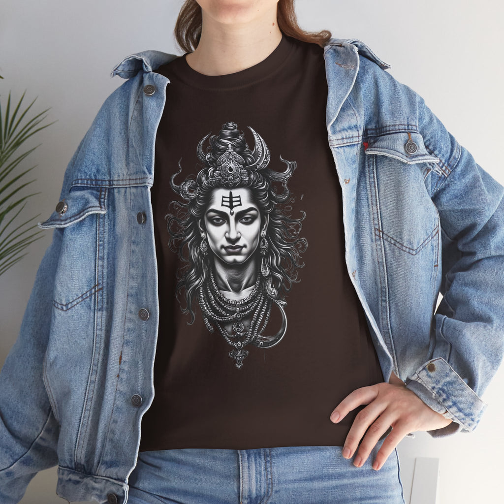 Shiva Portrait Tee — Hindu God Shiva Graphic T-Shirt