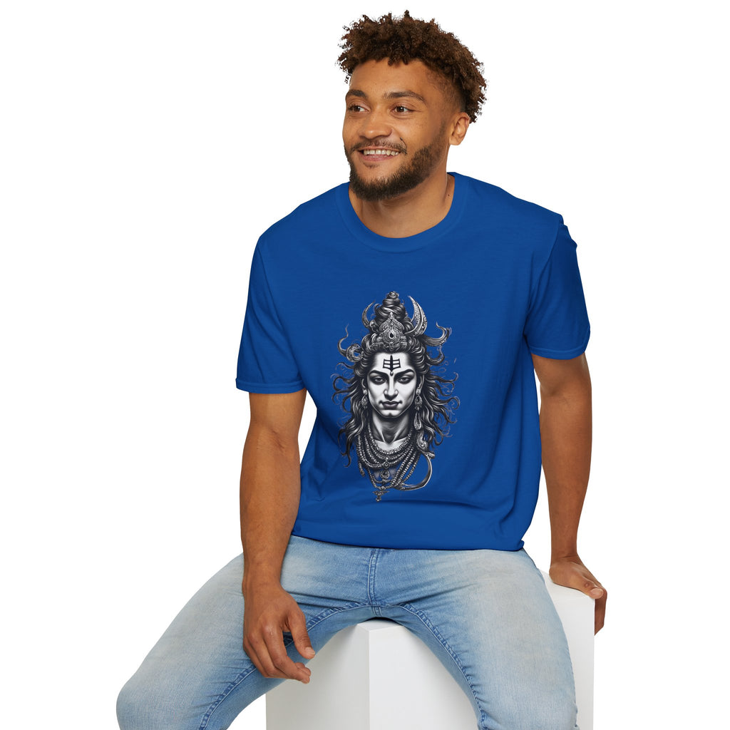 Shiva Portrait T-Shirt – Detailed Hindu Deity Graphic Tee