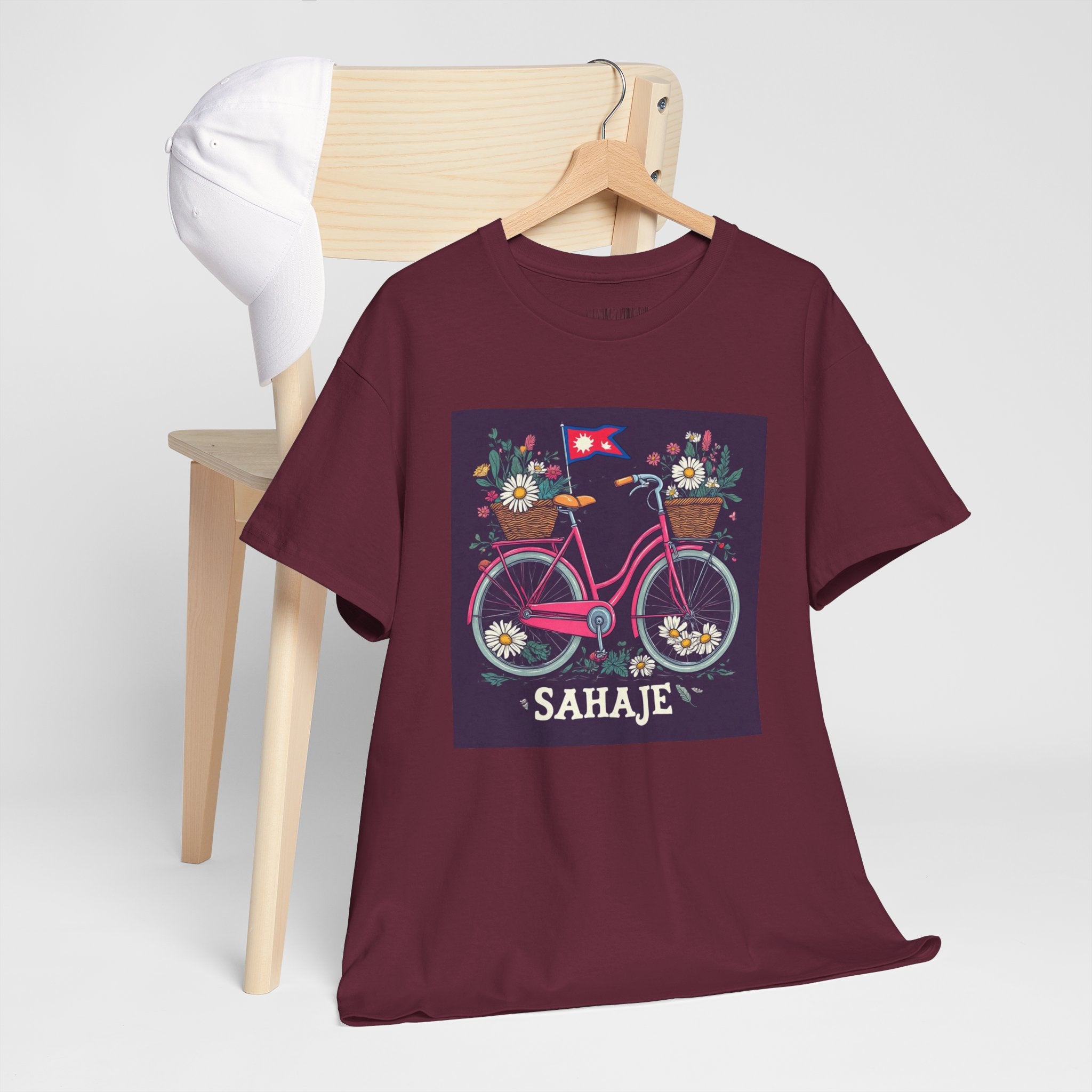 Sahaje Floral Bicycle T‑Shirt