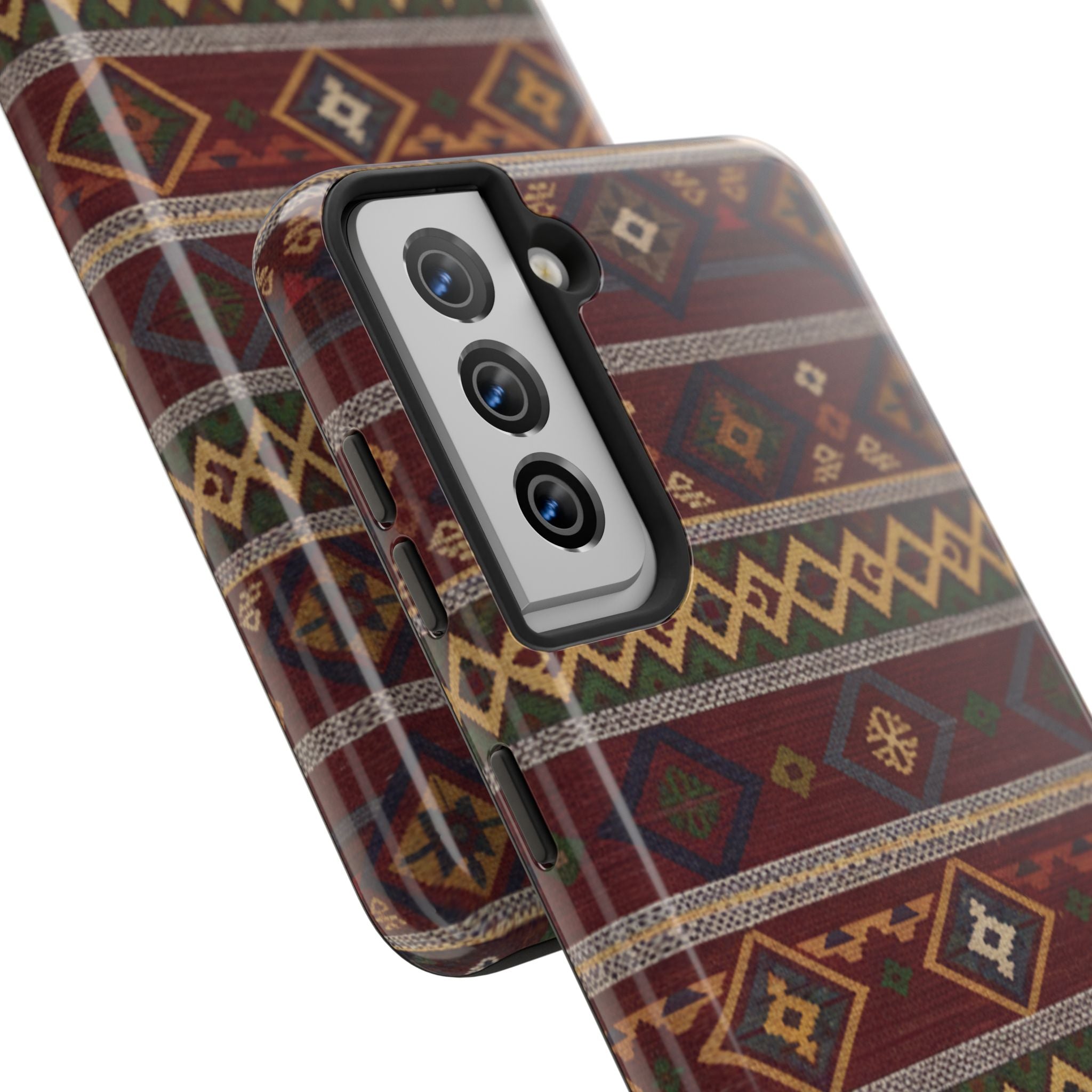 Aztec Pattern Tough Phone Case — Rustic Tribal Protective Cover