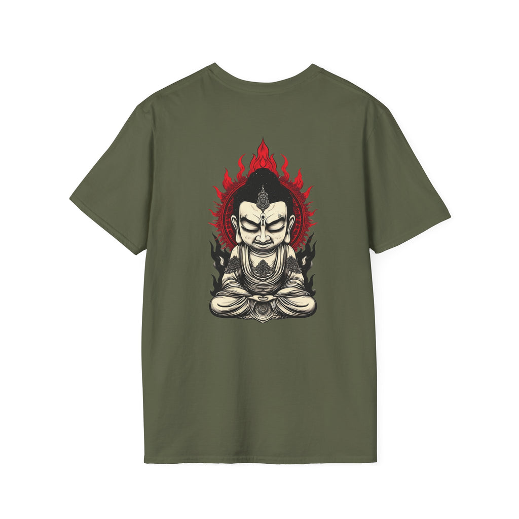 Buddha Flame T-Shirt — Fierce Meditating Buddha Graphic Tee