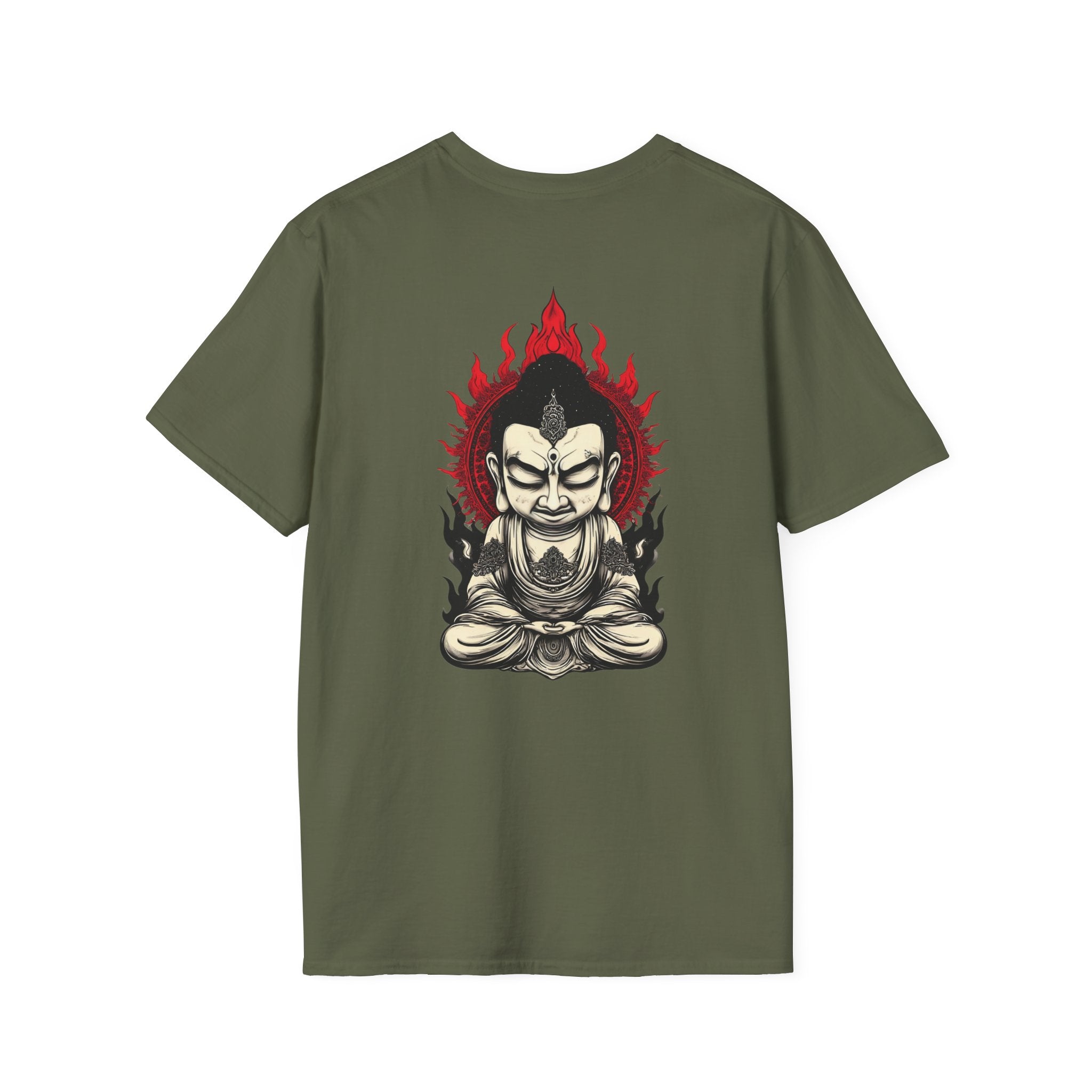 Buddha Flame T-Shirt — Fierce Meditating Buddha Graphic Tee