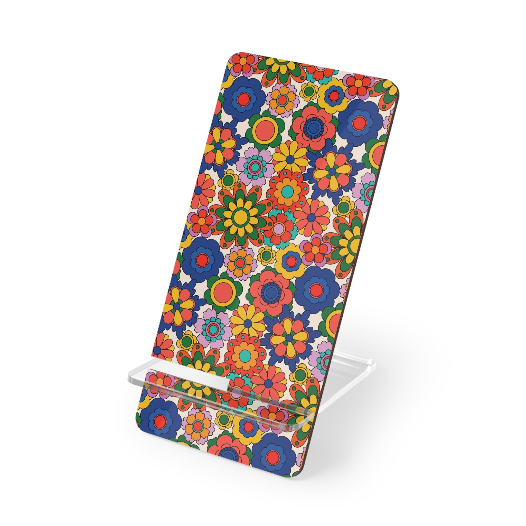 Colorful Floral Smartphone Stand, Decorative Mobile Holder for Desk, Gift for Her, Unique Home Decor, Mother's Day, Personal Organizer