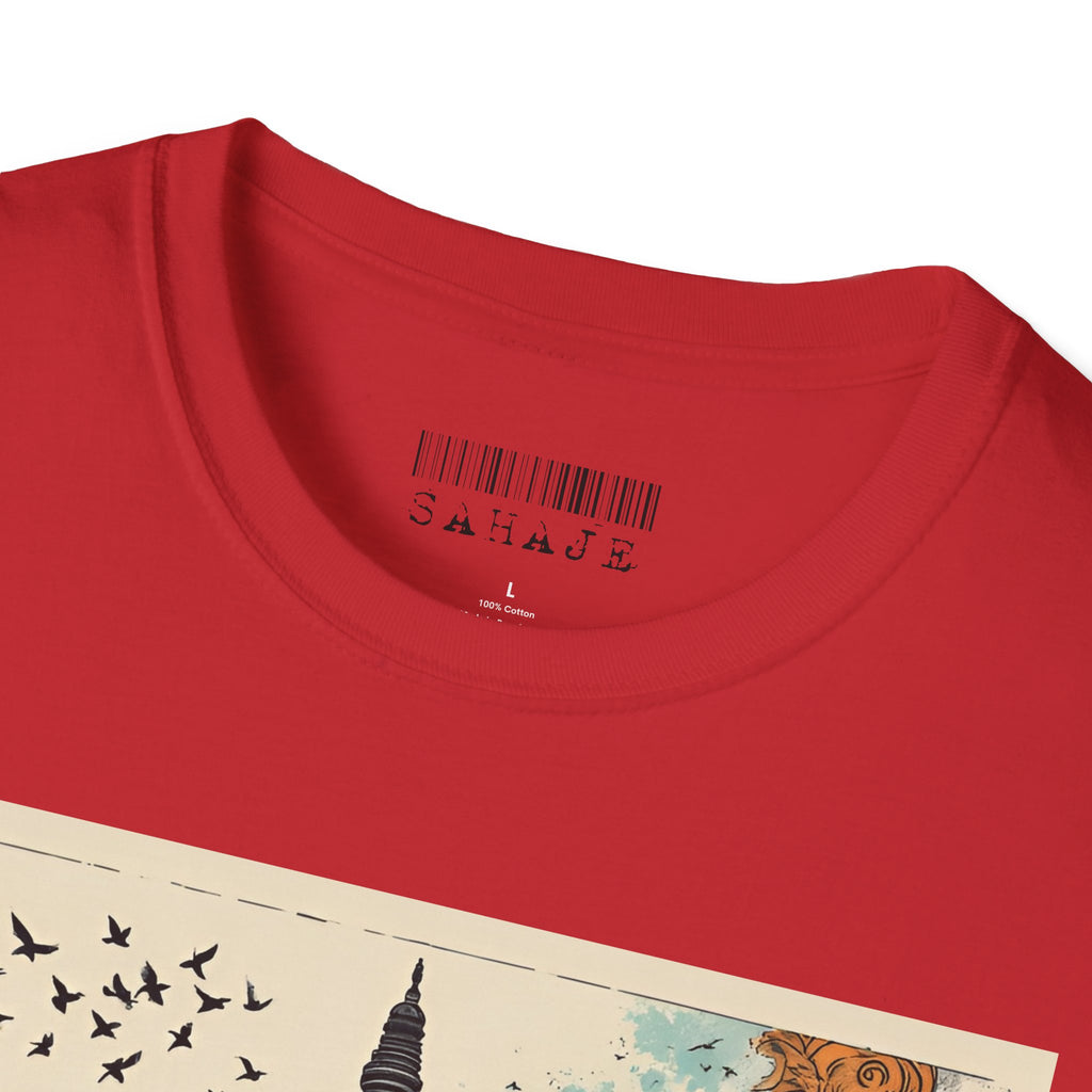 Kathmandu Vintage Travel T-Shirt – Retro Nepal Skyline Graphic Tee, Cultural Tourism Design