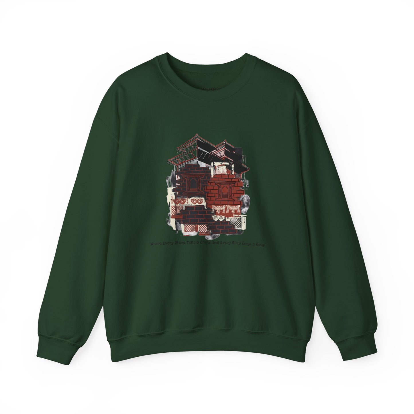 Crewneck Sweatshirt — Vintage Camper Roadtrip Illustration ("Where's Every Place I’ve Been, and Every Place I’m Going")