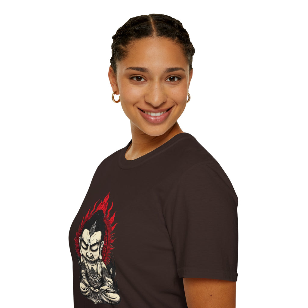 Buddha Flame T-Shirt — Meditative Buddha Graphic Tee