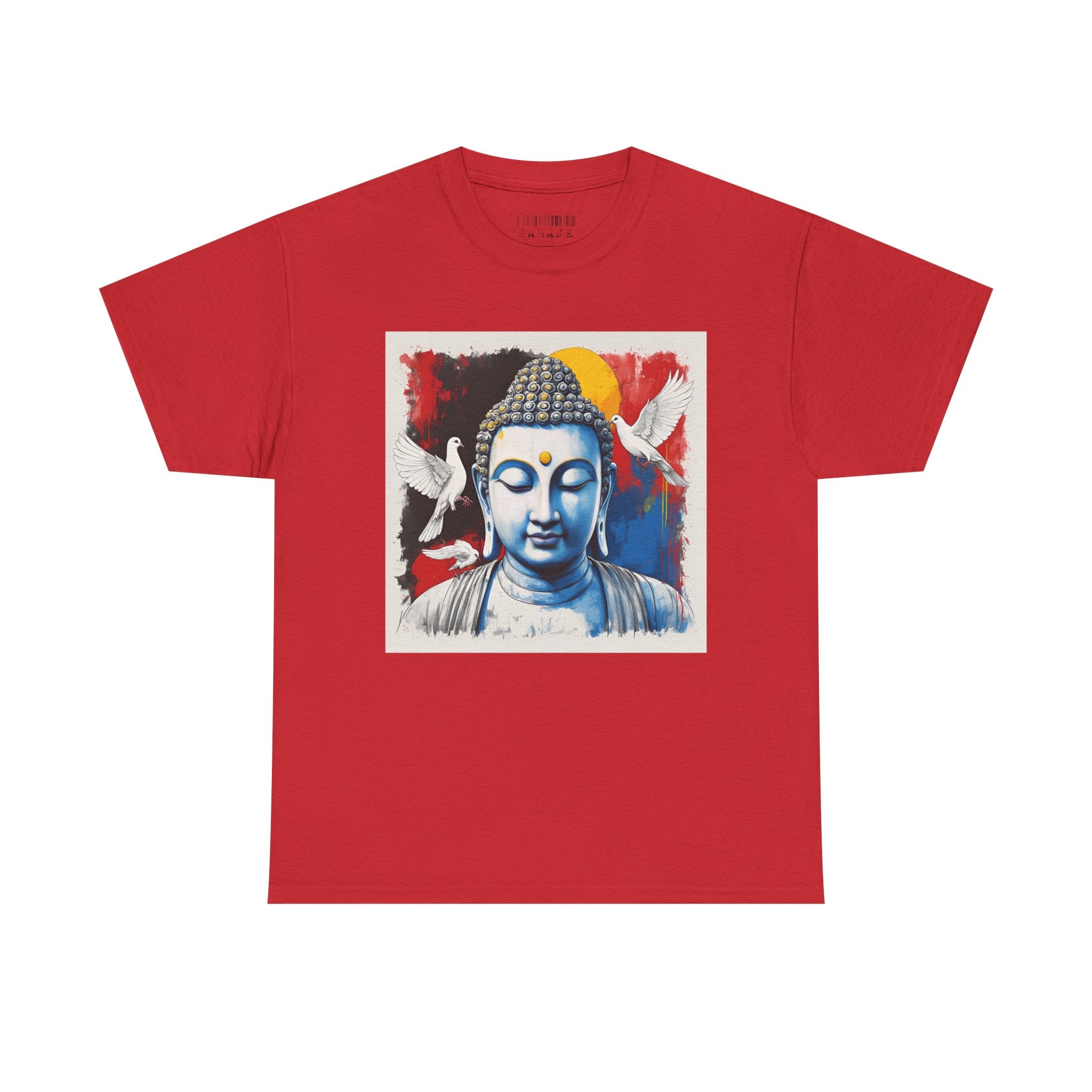 Buddha Peace Tee — Colorful Buddha & Doves Graphic T-Shirt