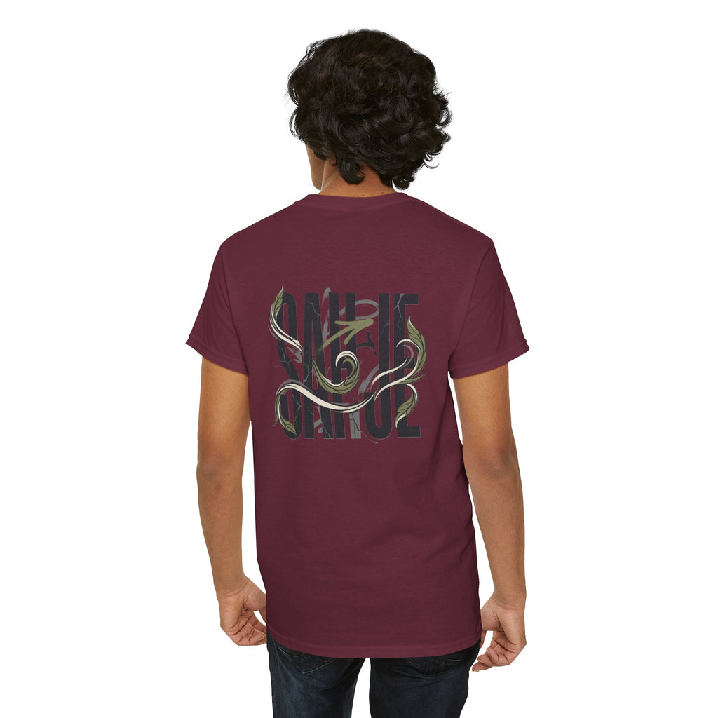 Graphic Tee — 'Savage' Typography with Snake Accent