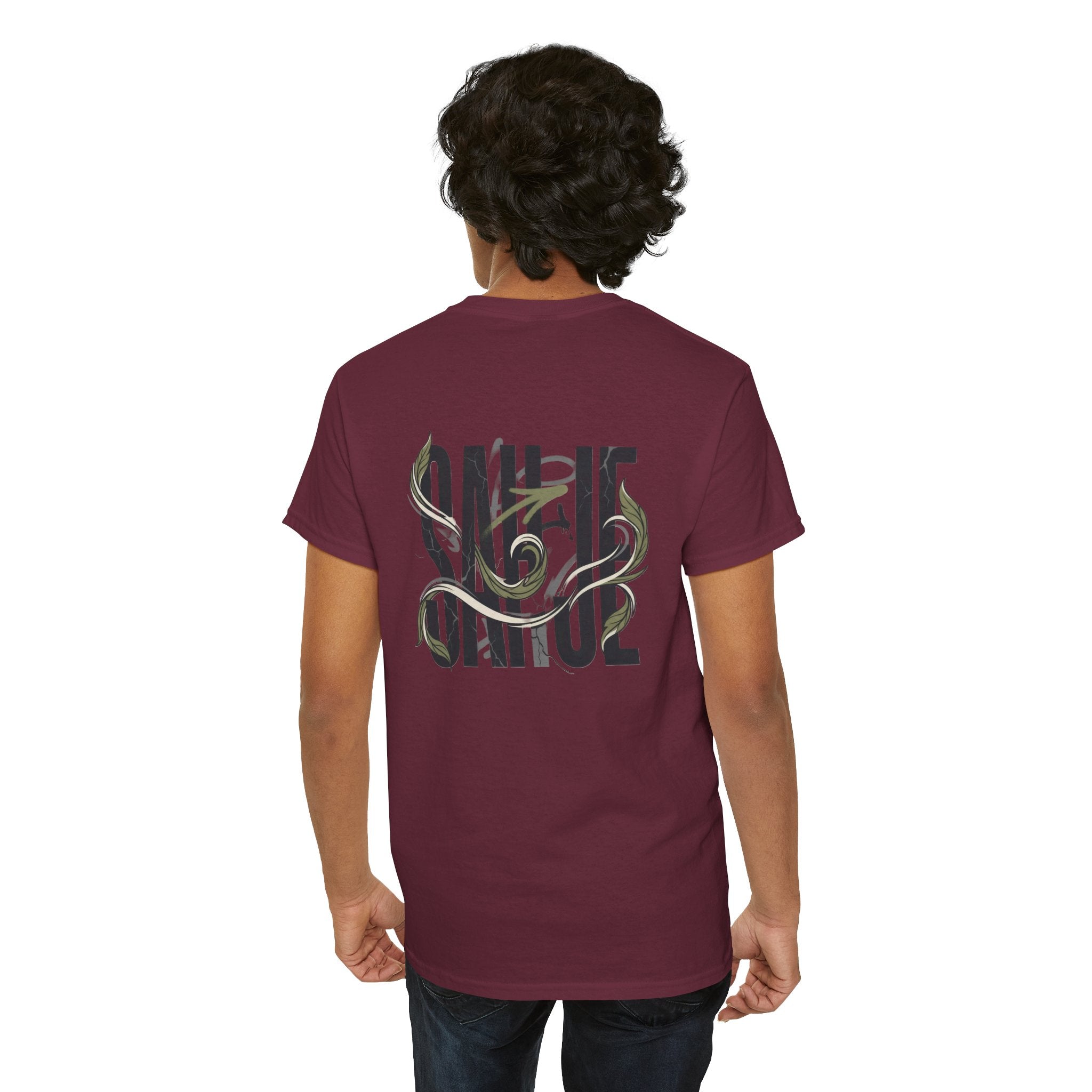 Graphic Tee — 'Savage' Typography with Snake Accent
