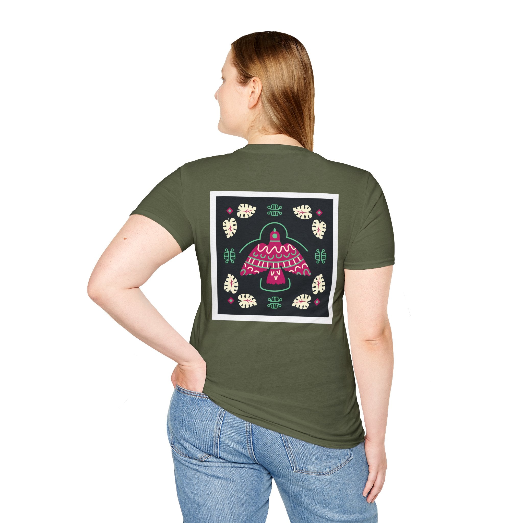 Mushroom Garden Graphic T-Shirt — Whimsical Pink Mushroom Design