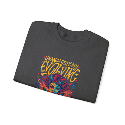 Evolving Butterfly Crewneck Sweatshirt — "Unafraid, Authentically Evolving" Inspirational Pullover