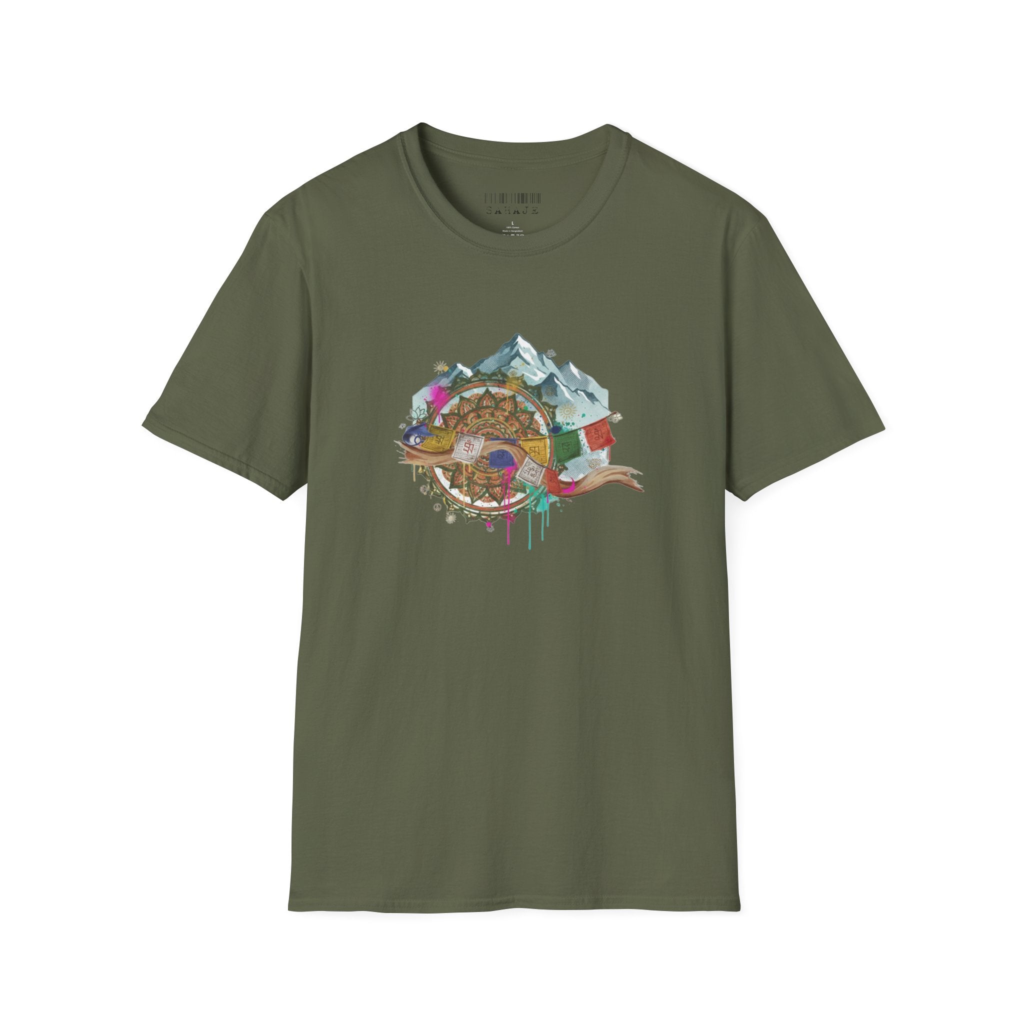Adventure Turtle Graphic T-Shirt — Mountain Shell Nature Art Tee