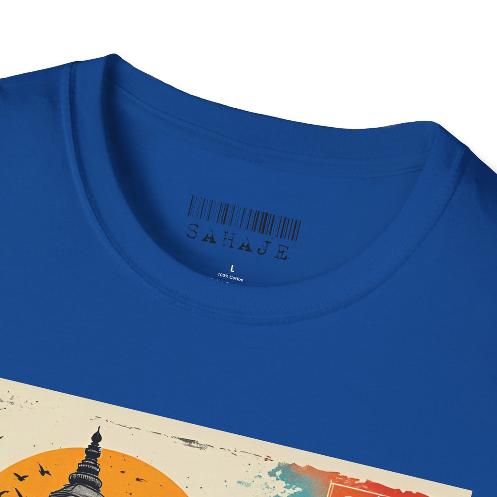Bhaktapur Vintage Travel T-Shirt – Nepal Pagoda Graphic Tee