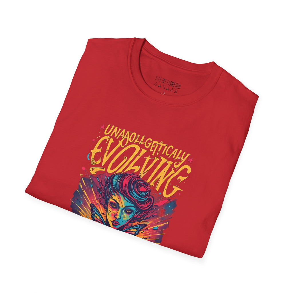Evolving Butterfly Graphic T-Shirt — "Unapologetically Evolving" Vibrant Psychedelic Tee