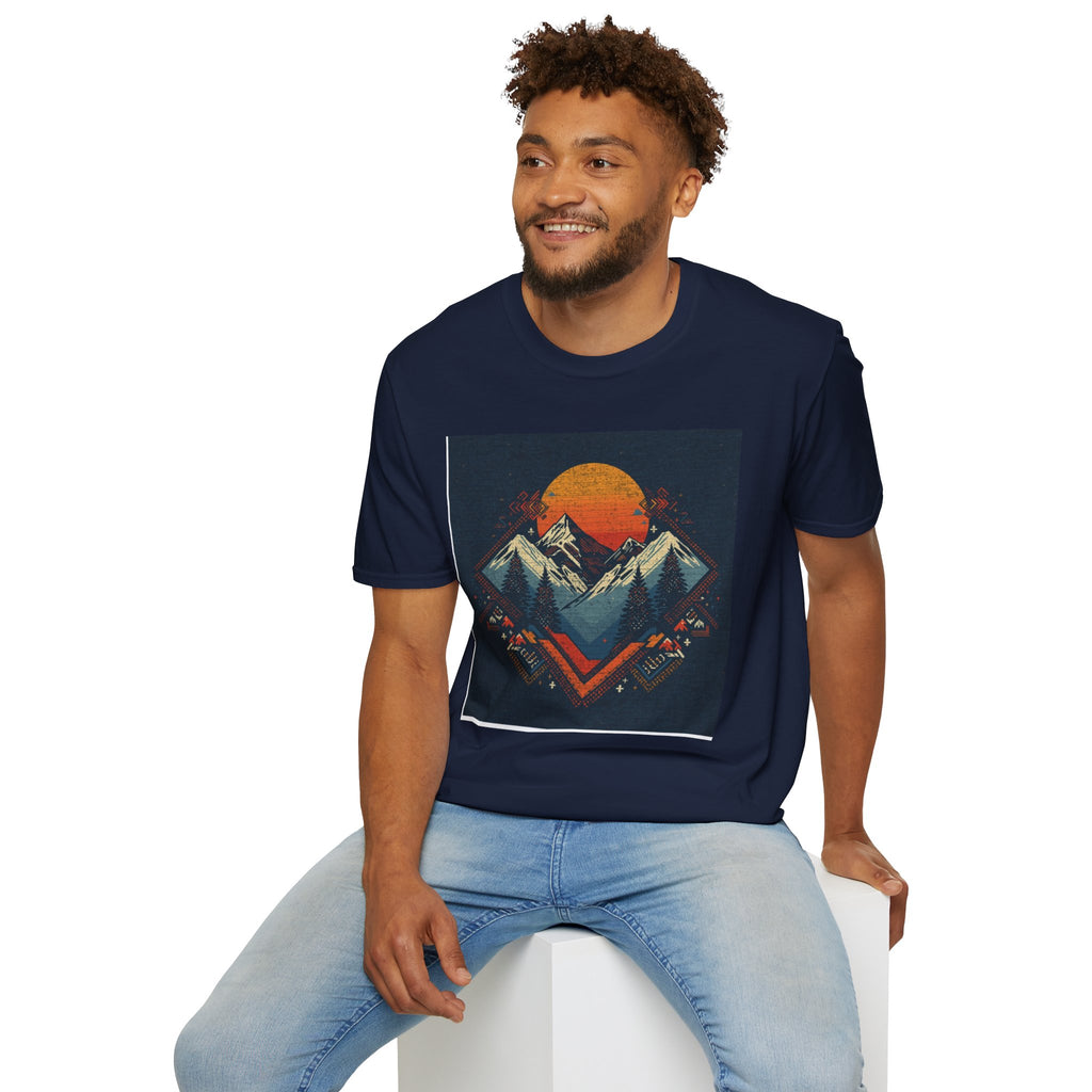 Retro Mountain Sunset T-Shirt