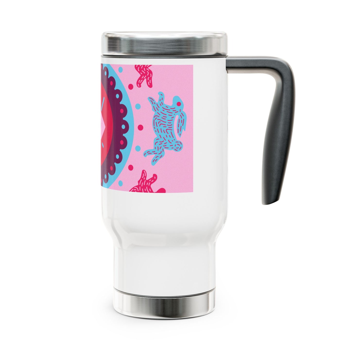 Vibrant Eye Design Stainless Steel Travel Mug, 14oz - Perfect for Coffee Lovers, Gifts for Her, Adventure Mug, Colorful Travel Cup, [...]