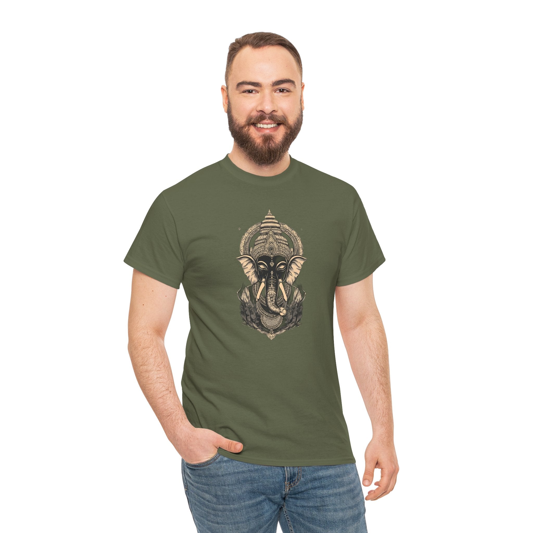 Elephant Mandala T‑Shirt — Spiritual Ganesha-Inspired Graphic Tee