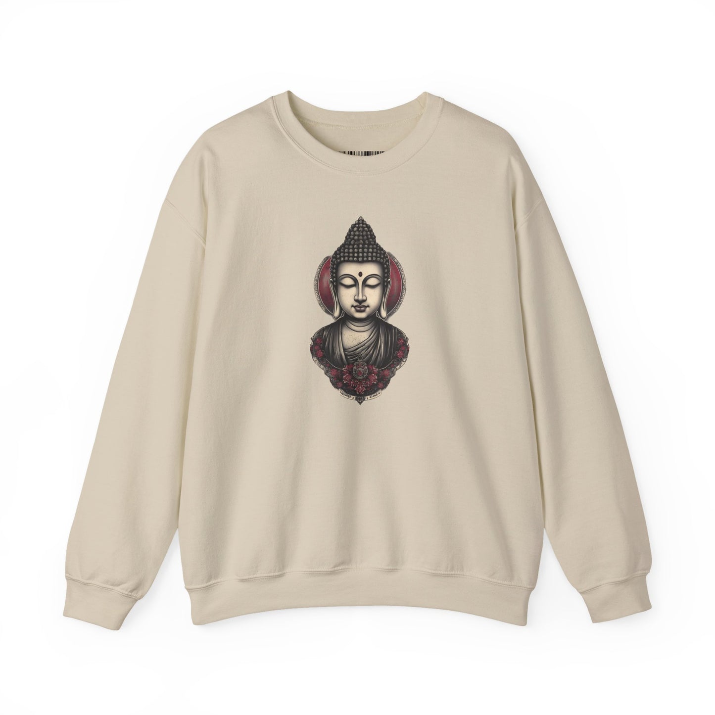 Buddha Lotus Crewneck Sweatshirt — Tranquil Meditation Graphic